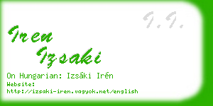 iren izsaki business card