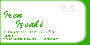 iren izsaki business card